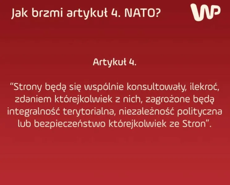 Co tak naprawdę oznacza 4 artykuł NATO dla bezpieczeństwa Europy?