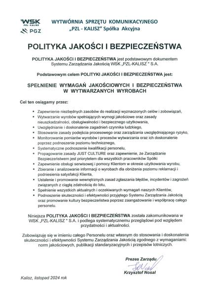 Wdrażanie polityki jakości