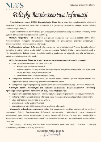Wdrożenie polityki bezpieczeństwa